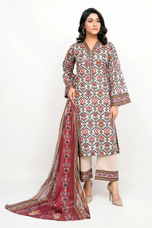 Shama Digital Printed Lawn  BR-1375