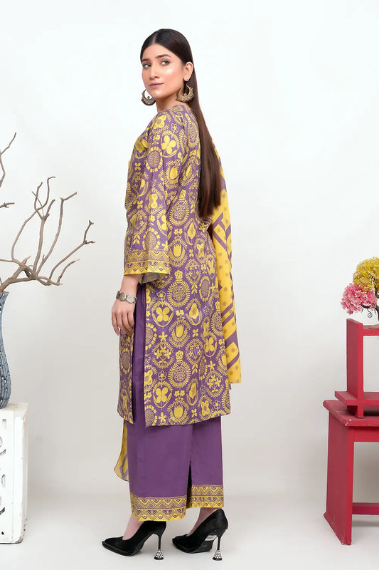 Shama Digital Printed Lawn  BR-1376