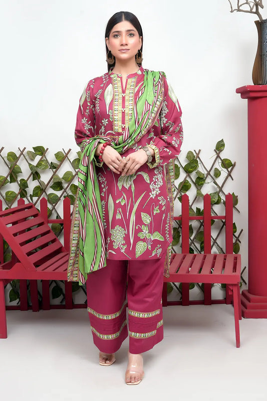 Shama Digital Printed Lawn  BR-1383