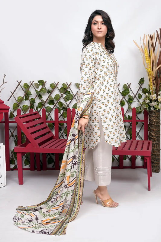 Shama Digital Printed Lawn  BR-1384